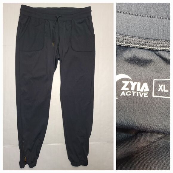ZYIA Black Track Pants - Picture 1 of 9